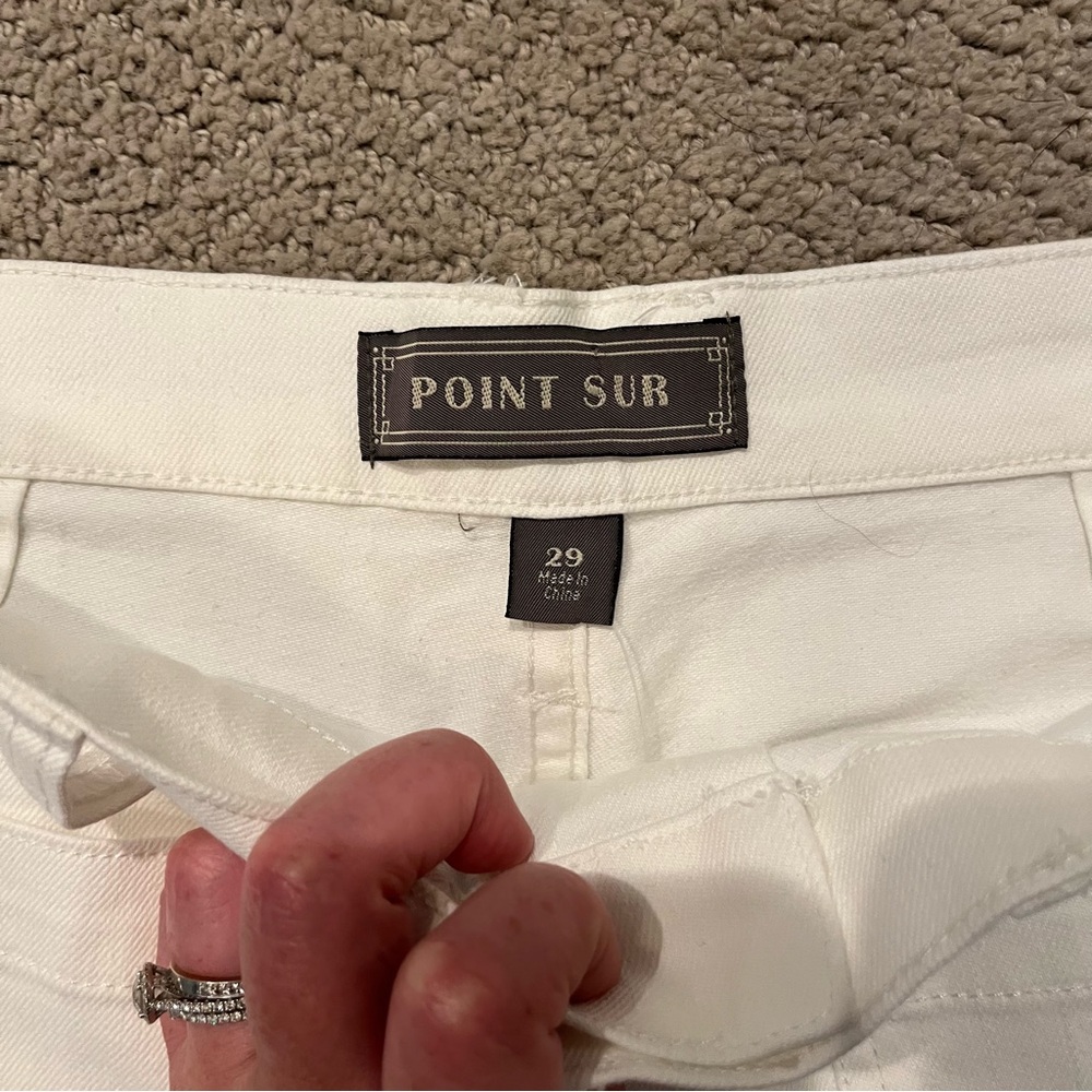 J.Crew Point Sur White Wide-Leg Crop Jean Pants, Size 29 - Picture 4 of 10